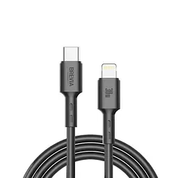 Кабель Brevia Type-C to Lightning 30W 1 м, чорний ZIP (51100BCLZ1)
