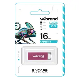 USB флеш накопичувач Wibrand 16GB Chameleon Pink USB 2.0 (WI2.0/CH16U6P) - мініатюра 2