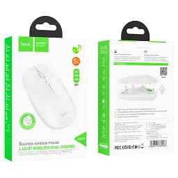 Бездротова миша Hoco GM15 Art Dual-Mode Business Wireless Mouse White - мініатюра 3
