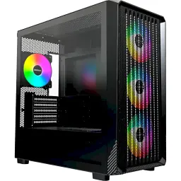 Корпус Montech X5M, Black, Mid Tower, без БЖ, для Micro ATX / Mini ITX, 1xType-C / 1xUSB 3.0 / 1xUSB 2.0, макс. CPU - 165 мм / GPU - 405 мм, 4x120 мм ARGB, бічна панель із загартованого скла - мініатюра 4