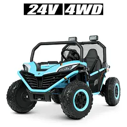 Електромобіль джип 24V7Ah 4x80W EVA шкіра MP3/USB синій (M 4969EBLR-4 24V)