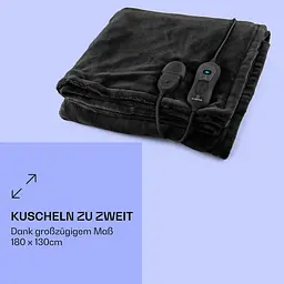 Електроковдра Klarstein Dr.Watson XL 120 Вт (10031658) Чорний - мініатюра 2