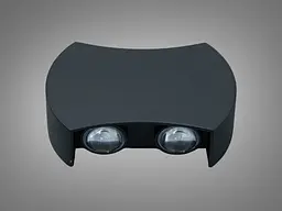 LED фасадне бра Diasha DFB-8622-4BK чорне 4 Вт 4 промені - мініатюра 3