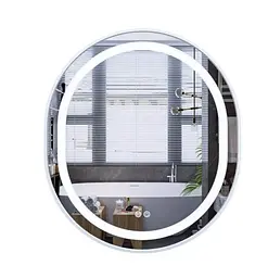 Дзеркало Mixxus Premium ELLIPSE MV05-80x70-REVERSE WHITE (LED Touch, Anti-fog (3-6kK)) (MP6645) - мініатюра 1