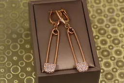 Сережки підвіски Xuping Jewelry шпильки 6 см золотисті - мініатюра 2