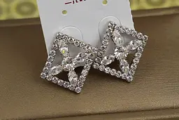 Сережки кліпси Xuping Jewelry Рандеву 1.5 см сріблясті