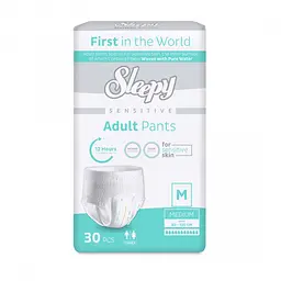 Підгузки-трусики для дорослих Sleepy Sensitive Adult pants М (80-120 см) унісекс високе поглинання 30 шт.
