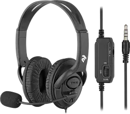 Гарнітура ПК стерео Over-ear 2E Cstrong3 mini-jack, omni-mic, 1.2м, чорний