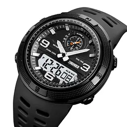 Наручний годинник чоловічий 1655BKWT Black-White Skmei acs0030650 - мініатюра 2