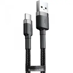 Кабель Baseus Cafule Cable USB to Type-C 3A 0.5m CATKLF-AG1 Black-Grey