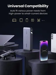 УМБ Ugreen 25000mAh 145W PB205 2xUSB C+USB A, PD3.0+QC3.0, наскрізне живлення 65Вт - мініатюра 7