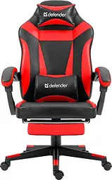 Крісло ігрове Defender Cruiser, 50мм, Клас 4, підніжка, Чорний/Червоний - мініатюра 2