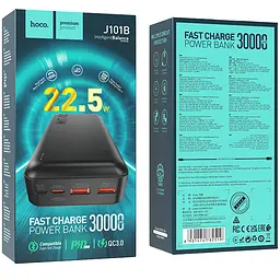 Портативний ЗП Power Bank Hoco J101B Astute PD20W+22.5W 30000 mAh Чорний - мініатюра 4