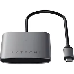 Адаптер Satechi Aluminum Type-C 4-Port Hub Space Gray (ST-UC4PHM) - мініатюра 2