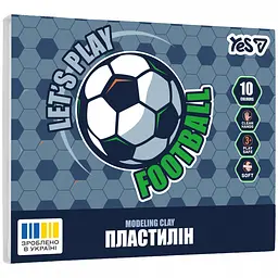 Пластилін Yes Football 10 кольорів 200 г (540713)