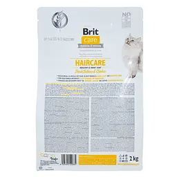 Сухий корм для котів Brit Care Cat GF Haircare Healthy & Shiny Coat 2 кг (курка та лосось) - мініатюра 4