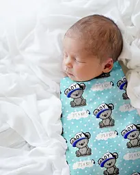 Пелюшки дитячі багаторазові Cosas Star Bear Boy 2 шт 80х100 см (Бязь_МишкаBOYГол_Звездопад) - мініатюра 3