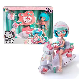 Ігровий набір 4SF MANGA DOLLS серії "Hello Kitty" – КРАСУНЯ ПІНК НА СКУТЕРІ (з аксес.) 4SF Manga Dolls HKTF3000