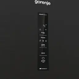 Холодильник Gorenje з нижн. мороз. камерою, 203х66х60см, 2 двері, 257(121)л, А+, Total NF, Зона св-ті, Інвертор, Зовн. Дисп, Wi-Fi, чорний - мініатюра 3