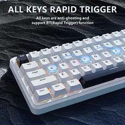 Ігрова дротова магнітна клавіатура Attack Shark X65 HE / Magnetic Switch / 8К / RGB / 65% / White - мініатюра 5
