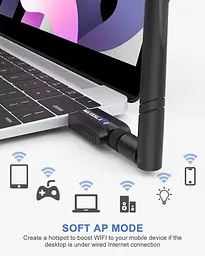 USB-адаптер Maxesla Wi-Fi для ПК, високошвидкісний USB-адаптер Wi-Fi зі швидкістю 1200 Мбіт/с, 802.11ac - мініатюра 5