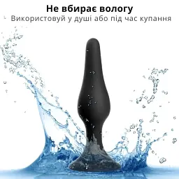 Анальна пробка I’MCUM Black Button розмір XL з медичного силікону Чорна (7970379617697) (IM-BBPlug_XL) - мініатюра 3