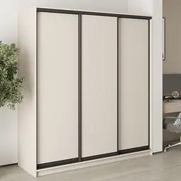 Шафа-купе тридверна MebelStar Стандарт BG 3ДСП 190x60x210 см Кашемір (MBS-8263)