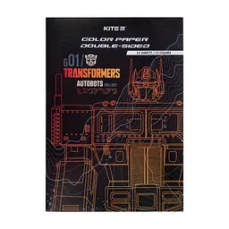 Кольоровий папір Kite А4 двосторонній Transformers 15арк/15 кол (TF24-250)