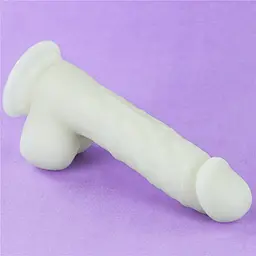 Неоновий фалоімітатор LoveToy Lumino Play 20.9 см блакитний - мініатюра 14