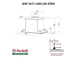 Витяжка Perfelli BISP 5673 WH 1000 LED Strip - мініатюра 6