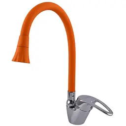 Змішувач для кухні Globus Lux Caprice GLCA-0103SA-R07 латунний з боковою ручкою для довготривалого використання та надійності