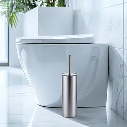 Йоржик для унітазу підлоговий Mixxus Premium Ellipse-TB0201 SS Color MI7067, Нержавіюча сталь - мініатюра 3