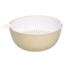 Миска із ситом Yiwu пластикова 4 л пісочний HP-45-7GR