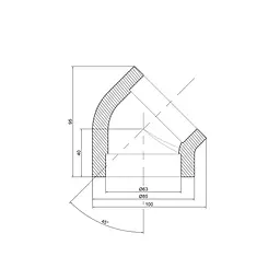 Кутник PPR Thermo Alliance 63, 45° DSE106 - мініатюра 1