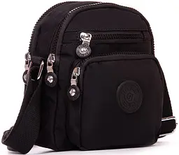 Сумка жіноча JIELSHI 17х19х11 см Чорний (LANC23 black) - мініатюра 2