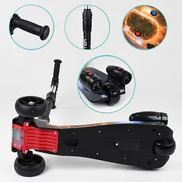 Самокат дитячий Best Scooter 60х82х64 см Чорно-жовтогарячий 000231570 - мініатюра 4