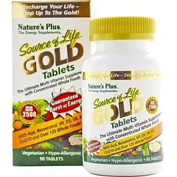 Мультивітаміни NaturesPlus Source of Life Gold 90 таблеток