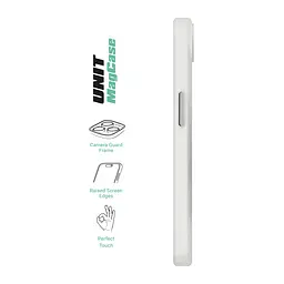 Чехол Apple iPhone 16e/17e, Unit MagSafe, белый, прозрачный, магсейф, противоударный, магнитный, панель-накладка с поддержкой MagSafe, с поддержкой беспроводной зарядки, TPU+PC, защита всего корпуса, ударопрочный, ArmorStandart (ARM83877) - мініатюра 3