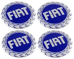 Наклейка на ковпак Fiat 90мм синій 4 шт