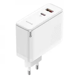 Мережевий зарядний пристрій Baseus GaN5 Pro Fast Charger Type-C+USB 100 W CCGP090202 White - мініатюра 2