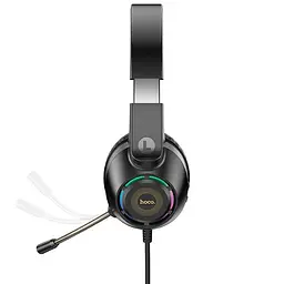 Навушники Hoco Sue headphones gaming W108 RGB-підсвітка кабель 2 метри чорні - мініатюра 4
