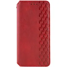 Кожаный чехол-книжка Getman Cubic (PU) для Samsung Galaxy A27 Красный