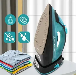 Бездротова праска Domotec MS-1210B з відпарювачем 2400 Вт - мініатюра 2
