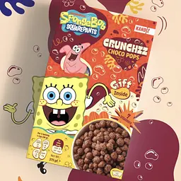 Сухий сніданок SpongeBob SquarePants Crunchiez Choco Pops 375 г