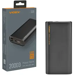 Повербанк 20000mAh Videx VPB-320 22.5W Black (VPB-320-B)