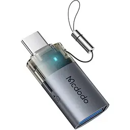 Адаптер Mcdodo 2 в 1 USB-A to USB-C with TF Card Reader Adapter Чорний