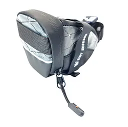 Велосумка підседільна West Biking YP0707366 14х7х6.5 см 0.3л чорно-сірий (G0001985) - мініатюра 3