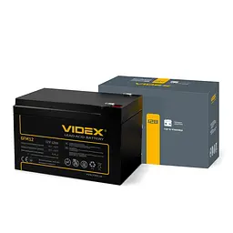 Акумулятор свинцево-кислотний Videx 6FM12 12V/12Ah color box 1 VIDEX (25078-000)