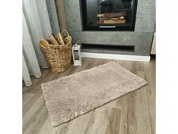 Килимок DARIANA 60*100 бежевий для підлоги туалетних та ванних кімнат з поліестеру Ambience