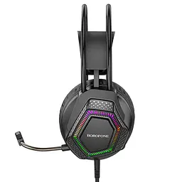 Накладні навушники Borofone BO105 Thunder 3.5mm+USB Black - мініатюра 3